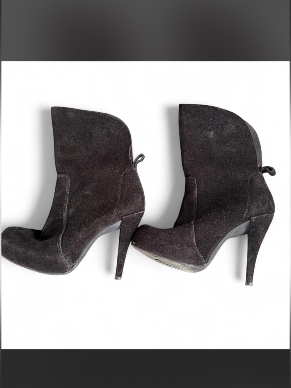 Pedro Garcia Black Suede Stiletto Ankle Booties